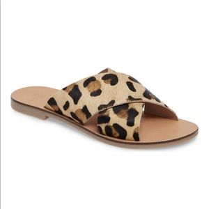 Topshop, Cross Strap Sandal, Leopard Print